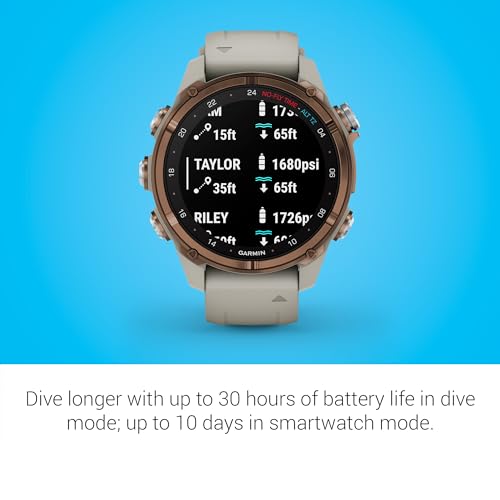 Garmin Descent™ Mk3i, Dive Computer and Multisport GPS Smartwatch, Air Integration, French Gray