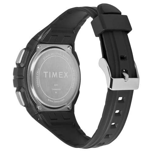 Timex Men's Digital 43mm Watch - Black Band Digital Dial Black Case