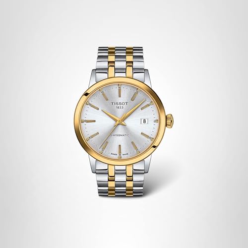 Tissot mens Classic Dream Stainless Steel Dress Watch gold T1294072203101