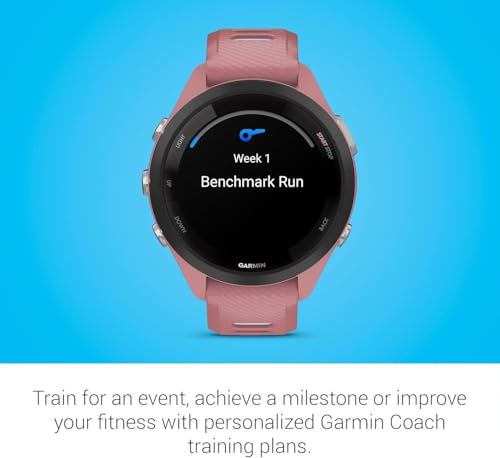 Garmin Forerunner 265S Running Smartwatch, Colorful AMOLED Display, Training Metrics and Recovery Insights, Light Pink and Powder Gray (Renewed)