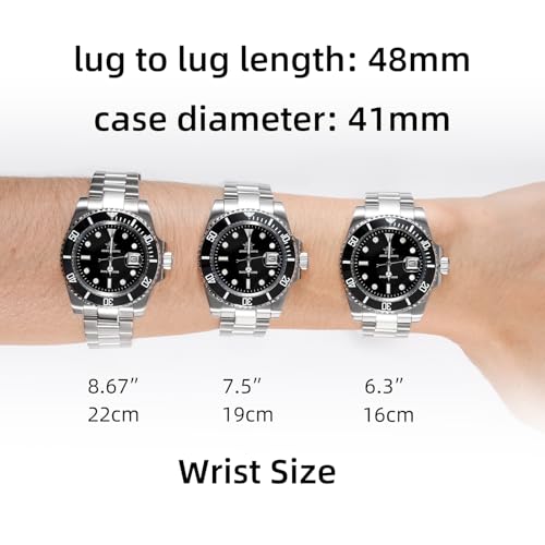 ADDIESDIVE Quartz Divers Watch for Men Diver 200 M Black Dial Luminous Stainless Steel Strap