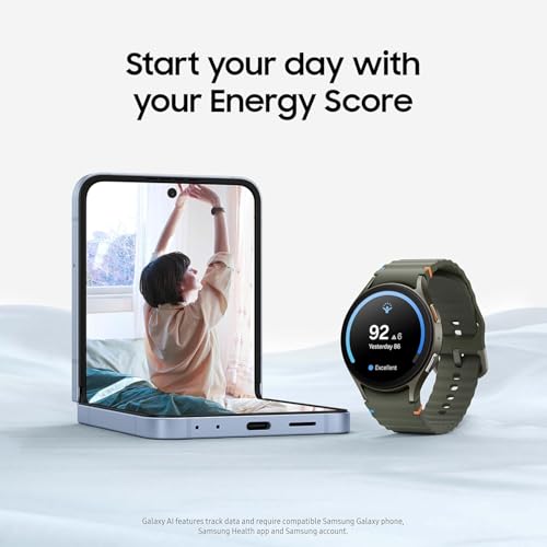Samsung Galaxy Watch 7 40mm Bluetooth Smartwatch w/Energy Score, Wellness Tips, Heart Rate Tracking, Sleep Monitor, Fitness Tracker, 2024, Green (Renewed)