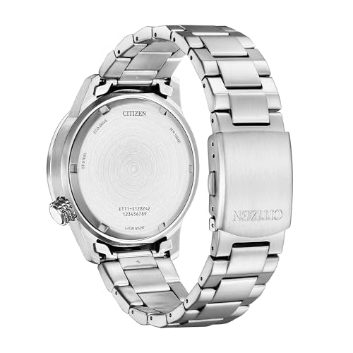 Citizen Men's Eco-Drive Weekender Avion, Silver-Tone Stainless Steel Bracelet Watch, 3 Hand, Date (Model: BM7550-52L)