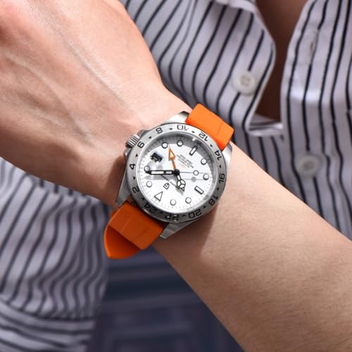 Pagani Design Watches for Men Automatic Mechanical GMT 42mm Sport Waterproof Stainless Steel Sapphire Glass Wrist Watch (Orange)