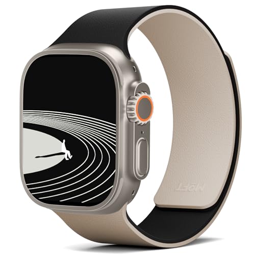MOFT Snap Duo Watch Bands Compatible with Apple Watch,Quick Magnetic Wear,Duo-Color&Soft Silicone,iWatch Bands for Ultra 3/2/1,Series 11/10/9/8/7/SE/6/5/4/3/2/1, 42/44/45/46/49mm,Vast Black x Stardust