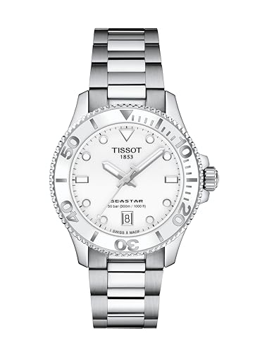 Tissot Unisex Tissot Seastar 1000 36mm 316L Stainless Steel case Quartz Watch, Grey, Stainless Steel, 18 (T1202101101100)