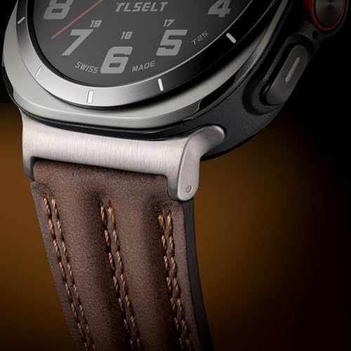 Tlselt Leather Band for Samsung Galaxy Watch Ultra 2/Ultra 47mm Men