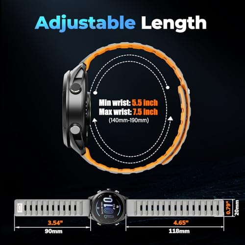 Strong Magnetic Watch Bands for Garmin Vivoactive 6/5/3, 20mm Quick Release Bands Compatible with Garmin Forerunner 165/245/645/55/570 42mm, Silicone Sport Strap for Garmin Venu 2 Plus/Venu Sq/Sq 2