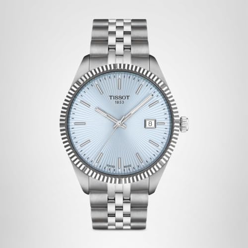 Tissot Ballade 40mm, Swiss Quartz Watch for Men, Stainless Steel Case, Blue Dial, T1564101135100