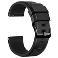 Ritche Christmas Gift 20mm Silicone Watch Band, Compatible with Samsung Galaxy Watch 4/5/ 5 Pro, 40mm/ 45mm Black Quick Release Rubber Watch Bands for Men Women, White Elephant Gifts, Stocking Stuffers for Men