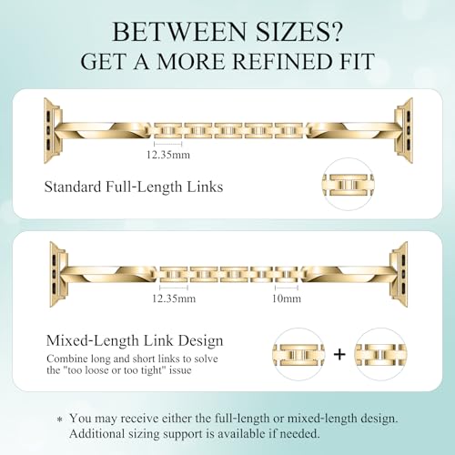 Missair Thin Band Compatible with Apple Watch 38mm 40mm 41mm 42mm 44mm 45mm 46mm 49mm for Women, Slim Bracelet Designer Dressy Stainless Steel Metal Strap for iWatch Series 11 10 9 8 7 6 5 4 SE Ultra