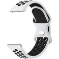 Meliya 20mm 22mm Watch Bands Quick Release Replacement Wristband, Soft Silicone Bands Breathable Sport Replacement Straps for Men Women (22mm, White-Black)