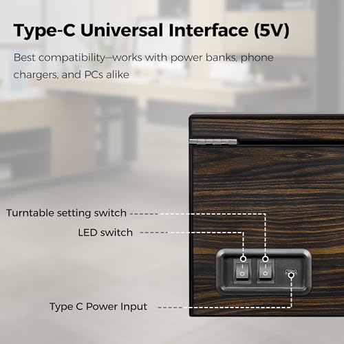 ANWBROAD Watch Winder for Automatic Watches 4 Watch Rotator and 6 Extra Storages with Super Quiet Motor LED Backlight Piano Paint Watch Shaker 4 Rotating Modes USB UJWW002E