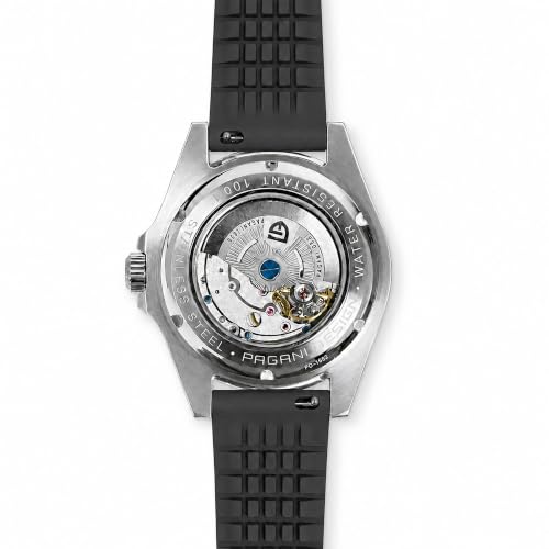 Pagani Design Watches Men GMT Automatic Self-Winding Mechanical Analog Sapphire Sports Waterproof Luminous Wrist Watch (1682 All Black Rubber)