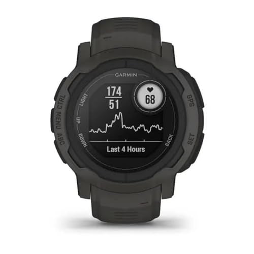 Garmin 010-02626-10 Instinct 2, Rugged Outdoor Watch with GPS, Built for All Elements, Multi-GNSS Support, Tracback Routing and More, graphite (Renewed)