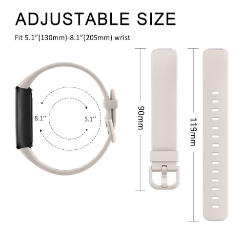 AK Band Compatible with Fitbit Inspire 3 Bands for Women Men, Adjustable Replacement Sport Wristbands Straps for Fitbit Inspire 3 Fitness Tracker (Starlight)