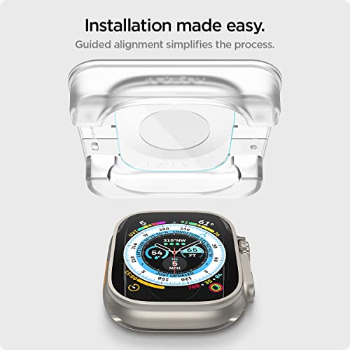 Spigen Tempered Glass Screen Protector [Glas.tR EZ Fit] designed for Apple Watch Ultra 3 / Ultra 2 / Ultra (49mm) - 2 Pack