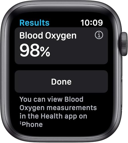 Apple Watch Series 6 (GPS, 44mm) - Space Gray Aluminum Case with Black Sport Band (Renewed)