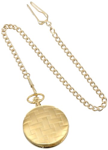 Charles Hubert 3841-G Gold-Plated Mechanical Pocket Watch