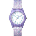 Timex Girls TW7C12200 Time Machines Purple/White Sport Elastic Fabric Strap Watch