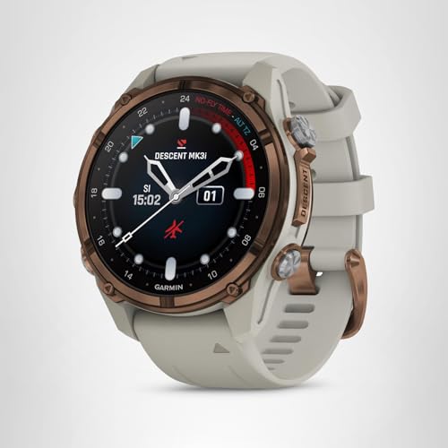 Garmin Descent™ Mk3i, Dive Computer and Multisport GPS Smartwatch, Air Integration, French Gray
