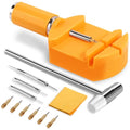HECHIO 12 Pieces Watch Link Removal Kit，Professional Watch Band Replacement Tool，1 Double Head Hammer, 6 Spare Pins，Watch Pin Remover Sizing Strap
