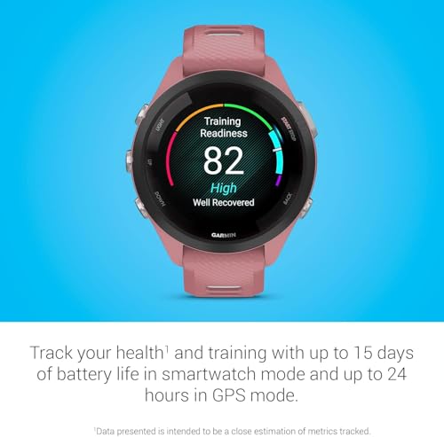 Garmin Forerunner 265S Running Smartwatch, Colorful AMOLED Display, Training Metrics and Recovery Insights, Light Pink and Powder Gray (Renewed)