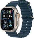 Apple Watch Ultra 2 [GPS + Cellular, 49mm] - Titanium Case with Blue Ocean Band, One Size (Renewed Premium)