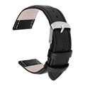 TIESOME Quick Release Leather Watch Bands, Replacement Leather Watch Strap for Men Women - 18mm 20mm 22mm (20mm, Black)