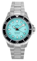 RATIO FreeDiver Sapphire Crystal Diver Watch Japanese Automatic Movement Dive Watch 200m Water Resistant Diving Watch (Ice Blue)