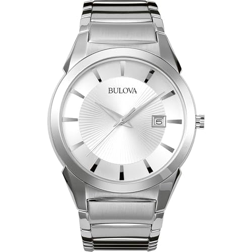 Bulova Men's 3-Hand Calendar Date Quartz Watch, Patterned Dial, 38mm Style: 96B015