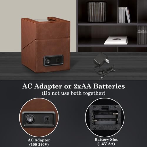 Anyasun Watch Winder,Automatic Single Watch Winder for Women's and Men's Watches, Watch Shaker with Japanese Quiet Motor, Battery Powered or AC Adapter(Brown)