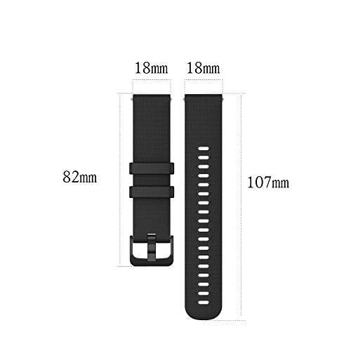 Anrir Silicone Band for Garmin Vivoactive 4S/Vivomove 3S/Venu 2S/Forerunner 255s, Fossil Women's Gen 6/5E 42mm, Fossil Q Venture Gen 4 HR, Sport 41mm - Pink