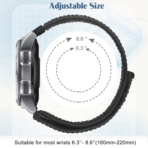WNIPH 4 Pack Nylon Watch Bands Compatible with Garmin Venu 4 45mm/Venu 3 45mm/2/Vivoactive 4, Garmin Forerunner 255/255 Music/265/955, 22mm Sport Repalcement Strap for Amazfit GTR 4/3/2/Bip 6/Bip 5