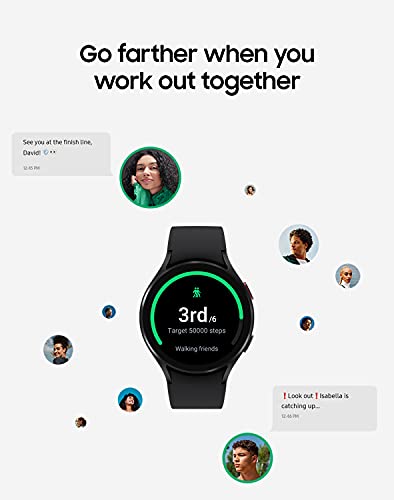 Samsung Galaxy Watch 4 40mm Bluetooth Smartwatch with ECG Heart Monitor, Tracker for Health, Fitness, Running, Sleep Tracking, GPS Fall Detection, US Version, SM-R860NZKAXAA, Black