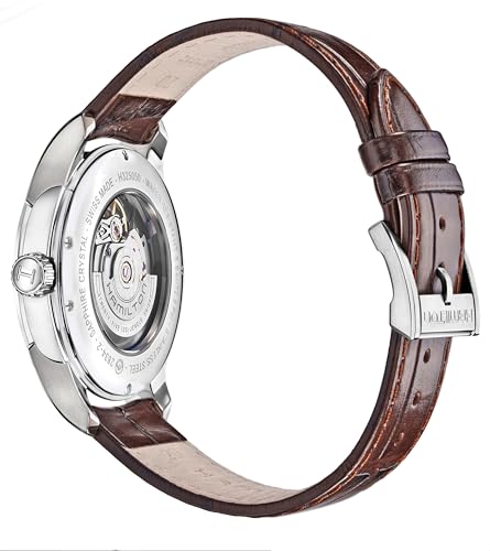 Hamilton Jazzmaster Automatic Men's Watch, 40mm Stainless Steel Case, Swiss Made, White Dial Analog Wrist Watch for Men, 50m Waterproof, Sapphire Crystal, Calf Leather Strap