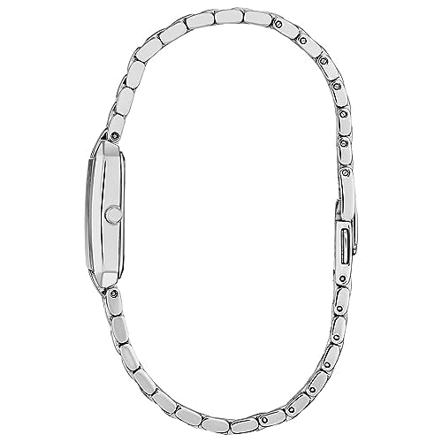 Citizen Ladies' Eco-Drive Classic Dress Corso Stainless Steel Rectangle Watch with Mother-of-Pearl Dial, 2-Hand, Jewelry Clasp