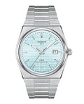 Tissot PRX Powermatic 80 316L Stainless Steel case, Swiss Automatic Watch for Men & Women, Ice Blue Dial, Stainless Steel, (T1374071135100)
