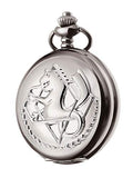 BOSHIYA Fullmetal Alchemist Pocket Watch with Chain Vintage Quartz Pocket Watch for Cosplay Accessories Anime Merch