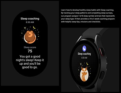 Samsung Galaxy Watch4 Aluminum Smartwatch 44mm LTE - Black (Renewed)