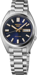 SEIKO SRLP55 5 Sports Men's Automatic Watch with Stainless Steel Case and Luminous Hands - Stylish Wrist Watches, Blue