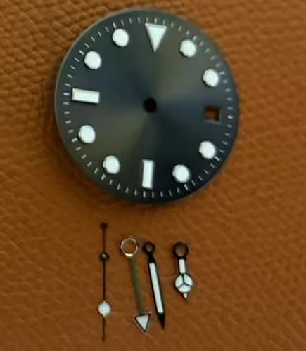 28.5mm NH34 Dial GMT Hands Set, BGW9 Blue Lume Movement Mod Parts