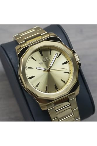 Invicta Men's Speedway 42mm Stainless Steel Quartz Watch, Gold (Model: 46840)