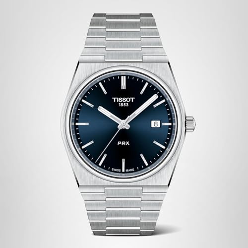 Tissot Men's PRX 316L Stainless Steel Case Dress Watch Grey T1374101104100
