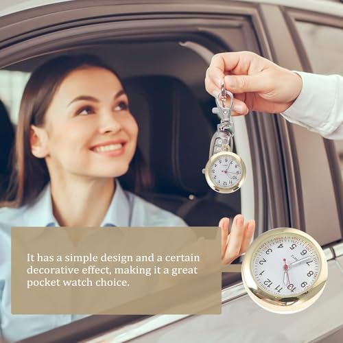 Veemoon Clip on Pocket Watch: 2.8 Inch Portable Nurse Badge Watch with Second Hand for Nurses Doctors Chefs Students Unisex