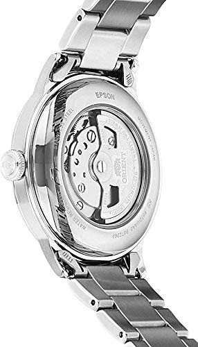 Orient Men's "Helios' Stainless Steel Automatic / Hand Winding Open-Heart Display