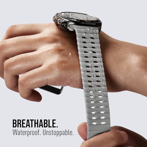 Acextro 6-Pack Marine Sport Band Compatible with Galaxy Watch Ultra Bands 47mm (2025/2024), Samsung Watch 7 Ultra Bands for Men Women, Breathable Ocean Silicone Strap No Gap Design
