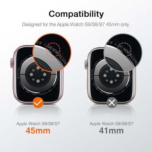 LK 6 Pack for Apple Watch Screen Protector 45mm Series 9 8 7 [New Version] Anti-Scratch, Self-Healing Soft TPU Screen Protector for Apple Watch 45mm, Bubble Free, HD Transparent, Touch Sensitive
