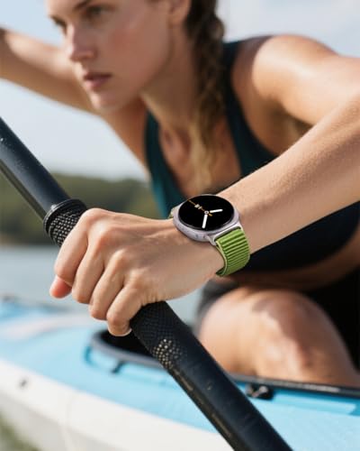 Nylon Loop Sport Band Compatible with Samsung Galaxy Watch 8 40mm/44mm, 2025 Soft Adjustable Replacement Strap for Galaxy Watch 8 Classic 46 mm Women Men (Field Green)