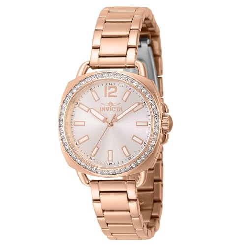 Invicta Lady's Wildflower 32mm Stainless Steel Quartz Watch, Rose Gold (Model: 46343)